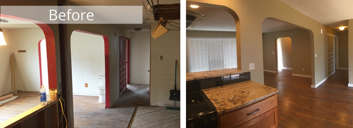 Entry / Kitchen Remodel Before & After